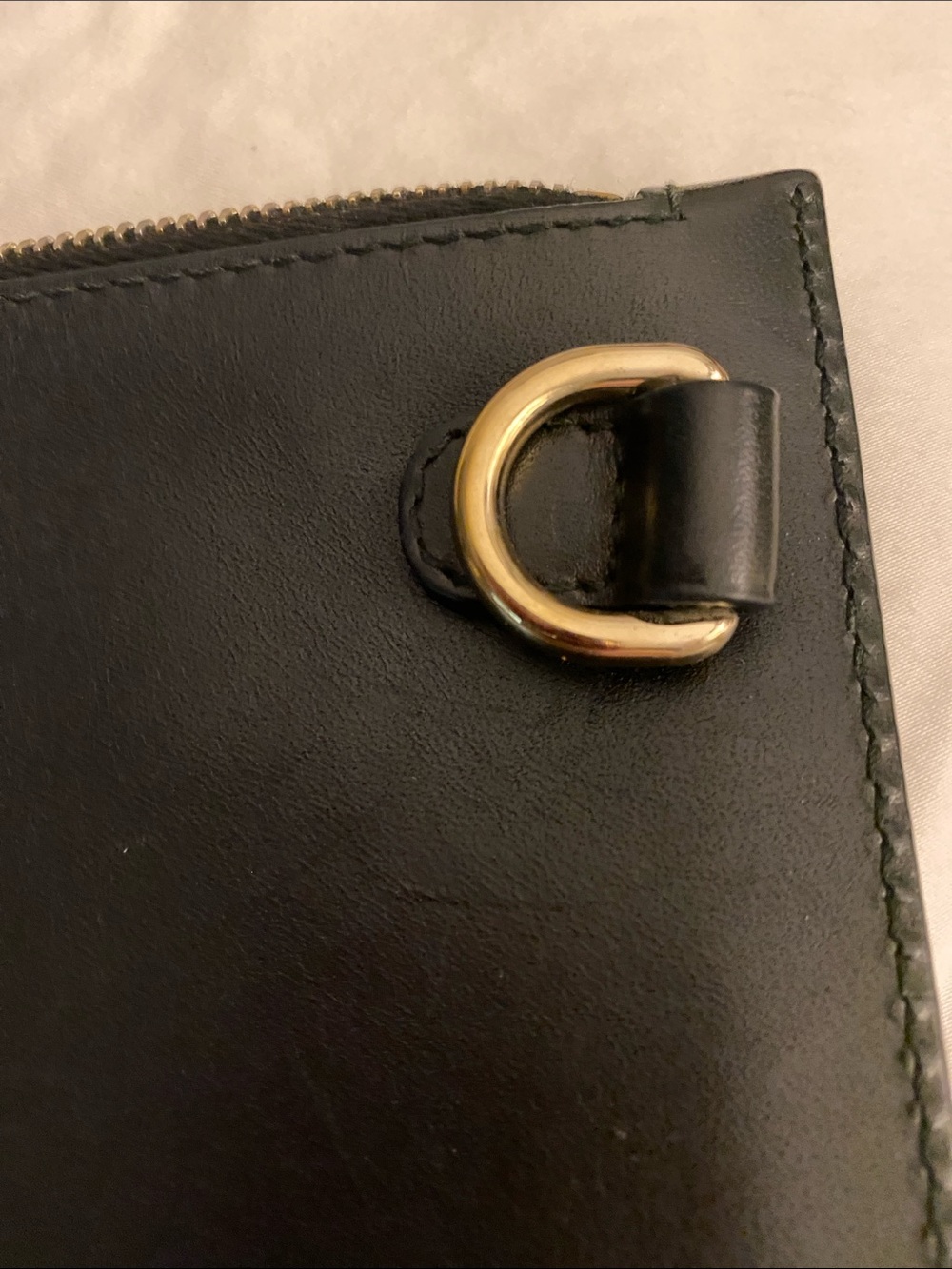 Gucci Black Embossed 'Made in Italy' Leather Toiletry Pouch, Wristlet or Clutch - Picture 6 of 7